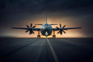 view 3d airplane with wings engine